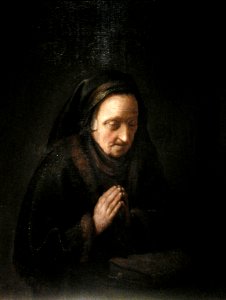 Dou Old woman in prayer