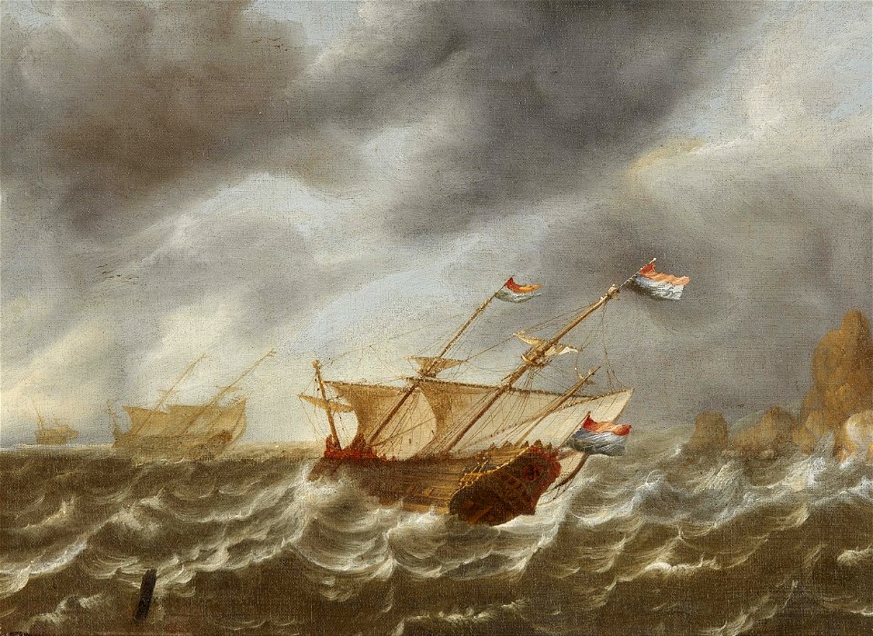 Bonaventura Peeters - Ships in Rough Seas