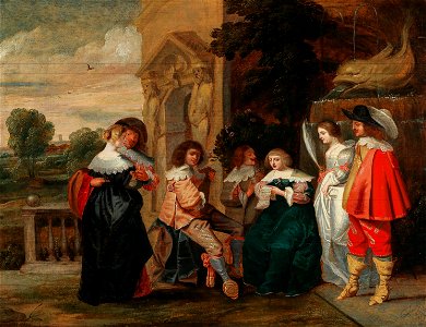 Christoffel Jacobsz. van der Laemen (Attr) - Elegant company making music
