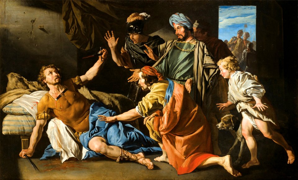Matthias Stom - The death of Brutus