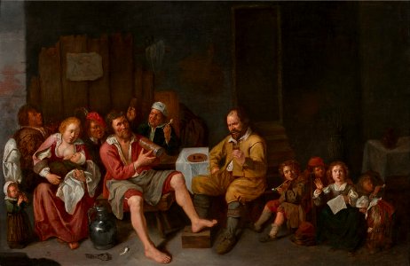 David Ryckaert (III) - As the Old Ones Sing, So the Young Ones Pipe