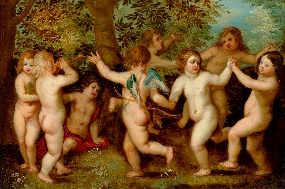 Jan Brueghel the Elder and Hendrick van Balen - Dancing putti