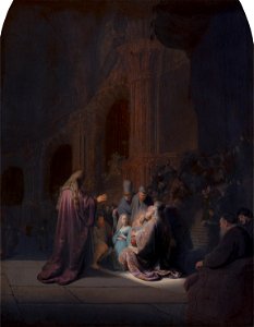 Simeon in the temple, by Rembrandt van Rijn