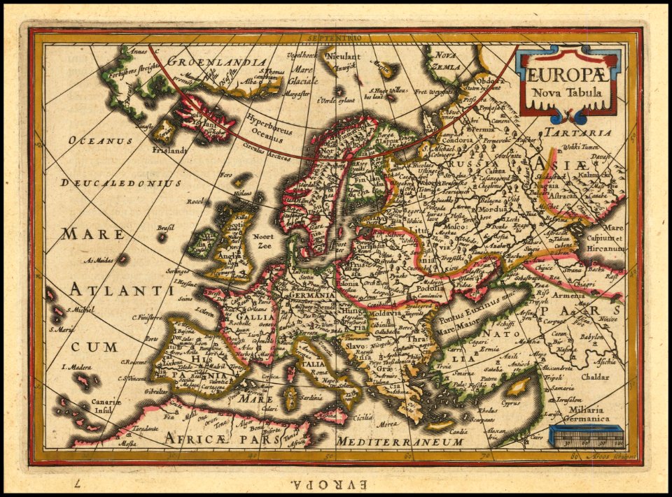 1630 map - Europae Nova Tabula