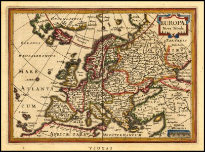 1630 map - Europae Nova Tabula