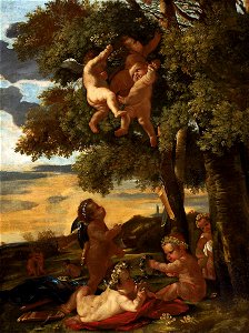 Poussin Children and putti playing