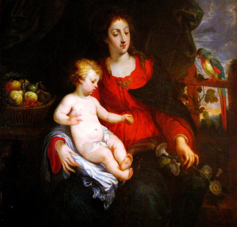Malo Madonna and Child in a garden arbour