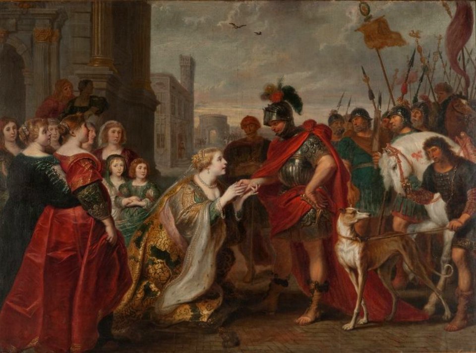 Cornelis de Vos - Cleopatra before Marcus Antonius in Tarsos