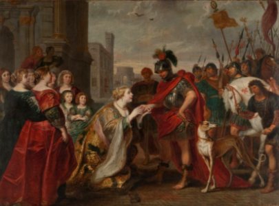 Cornelis de Vos - Cleopatra before Marcus Antonius in Tarsos