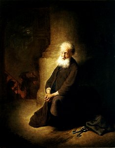 Rembrandt Repentant St. Peter. Free illustration for personal and commercial use.