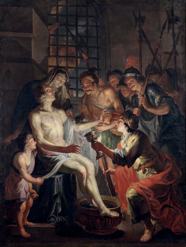 The death of Seneca by Jacques de l'Ange (Attributed)