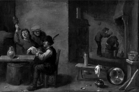 David Teniers (II) - Singing peasants. Free illustration for personal and commercial use.