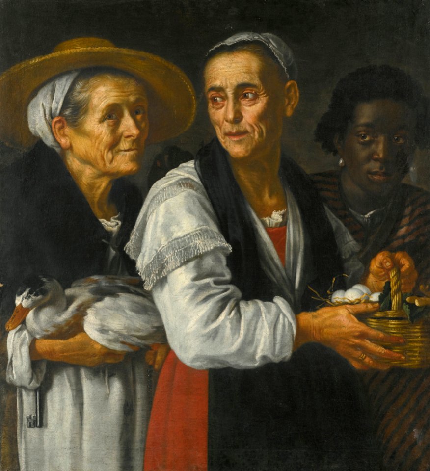 Justus Sustermans (Workshop) - Group Portrait of Domenica delle Cascine, la Cecca di Pratolino and Pietro Moro