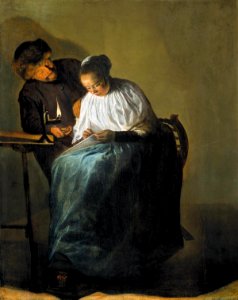 Judith Leyster The Proposition. Free illustration for personal and commercial use.