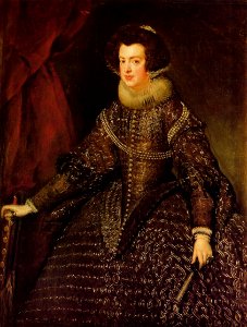 Retrato de la reina Isabel de Borbón, by Diego Velázquez. Free illustration for personal and commercial use.