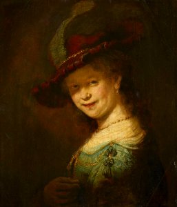 Rembrandt Bust of Saskia Smiling