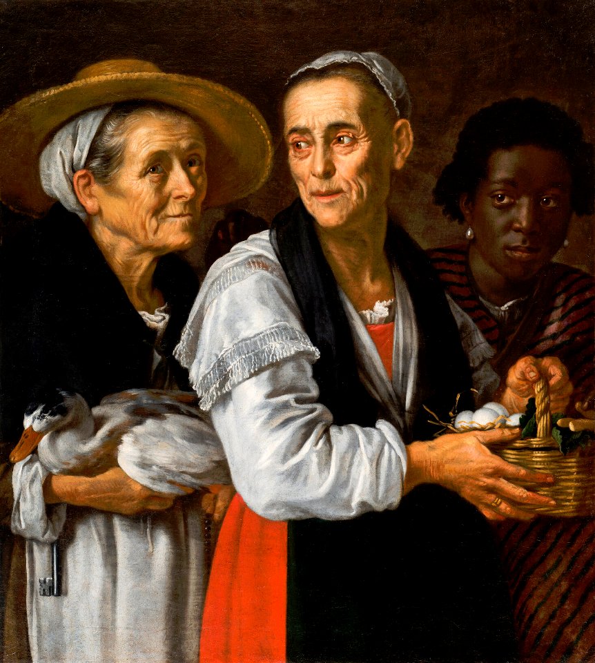 Justus Sustermans (or workshop) - Group portrait of Domenica delle Cascine, la Cecca di Pratolino and Pietro Moro