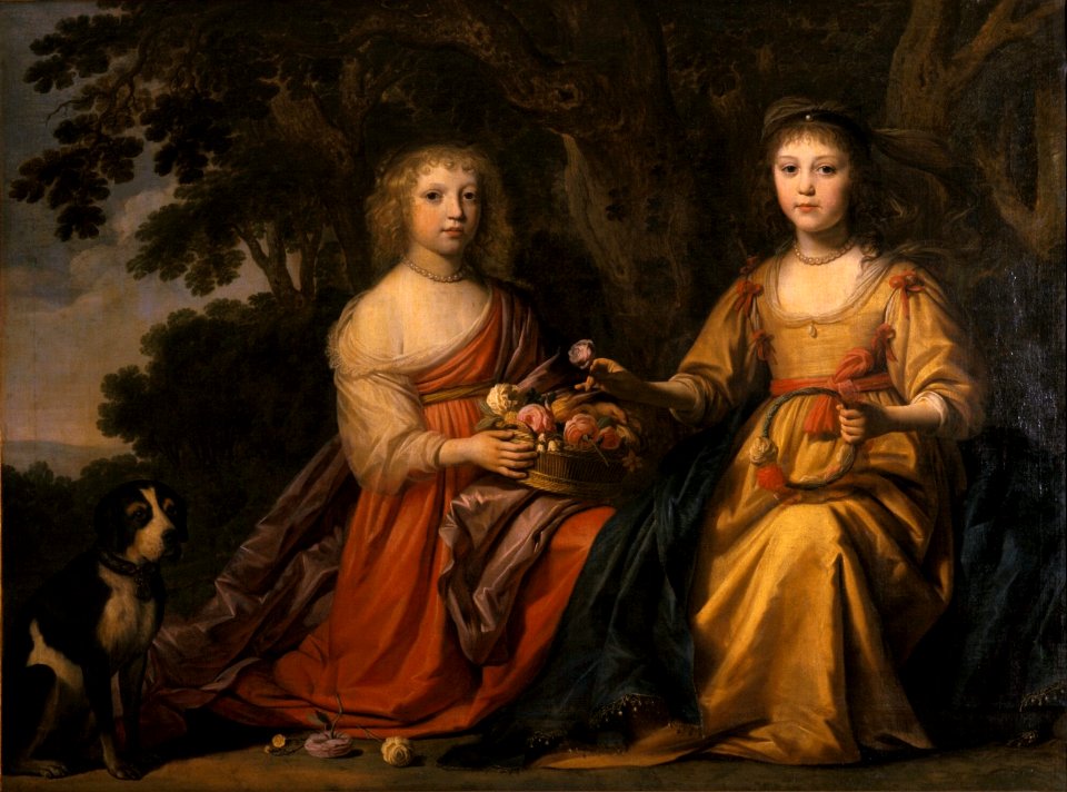 Willem van Honthorst - Maria Magdalena en Carlotta Elisabetha, Prinses van Nassau-Siegen