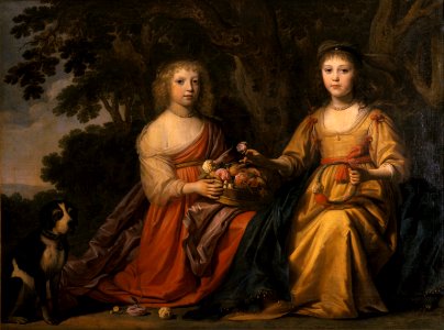 Willem van Honthorst - Maria Magdalena en Carlotta Elisabetha, Prinses van Nassau-Siegen