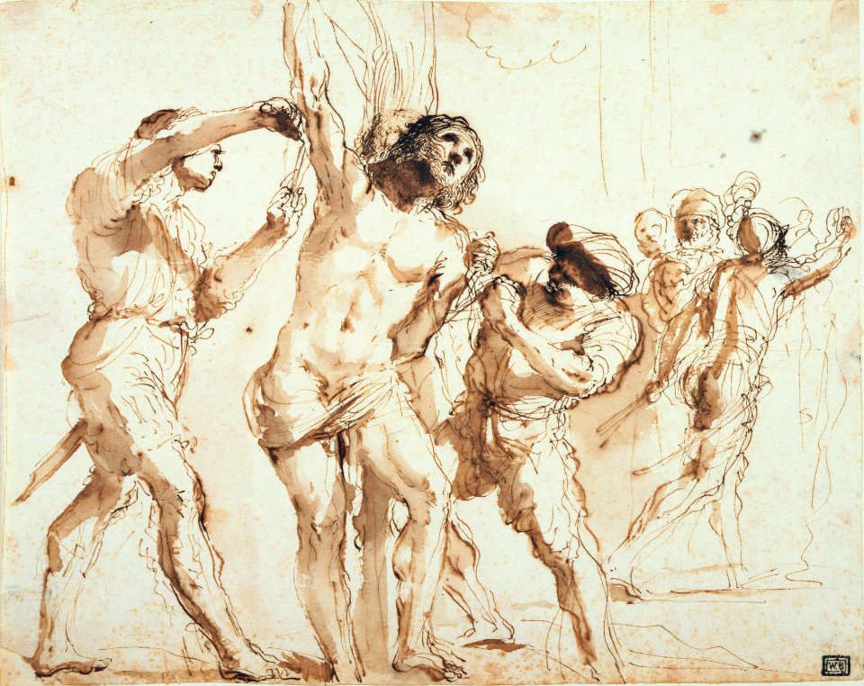Guercino (Giovanni Francesco Barbieri) - Study for the Martyrdom of St. Bartholomew - Google Art Project