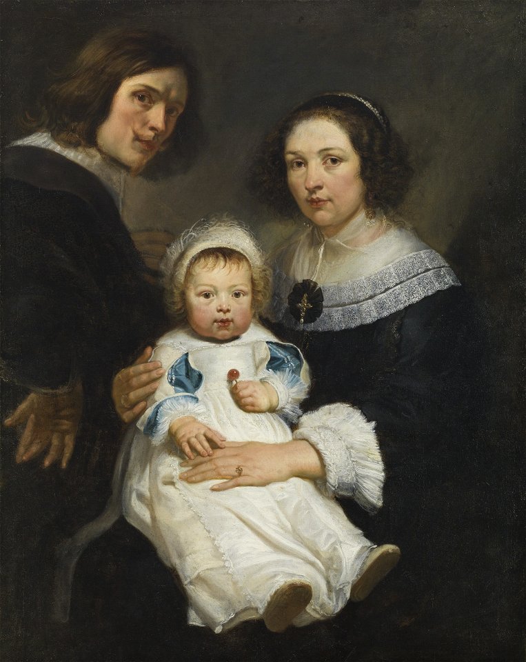 Erasmus Quellinus - Self-portrait with his wife Catherina de Hemelaer and son Jan Erasmus Quellinus