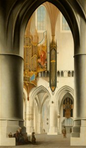 Interieur van de Sint-Bavokerk in Haarlem Rijksmuseum SK-A-359