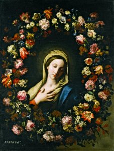Francesco Caldei - Flower garland surrounding the Virgin Annunciate