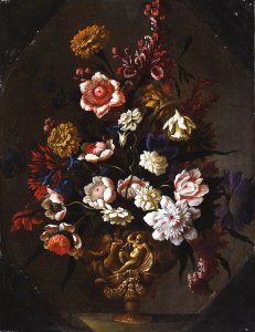 Francesco Caldei - Flowers in an urn
