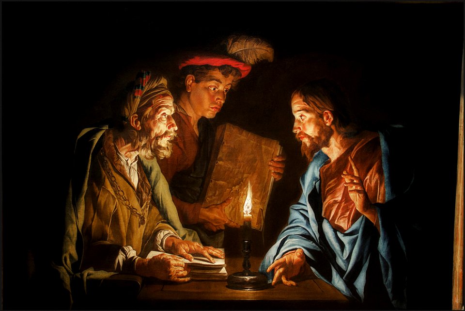 Matthias Stom - Christ and Nicodemus