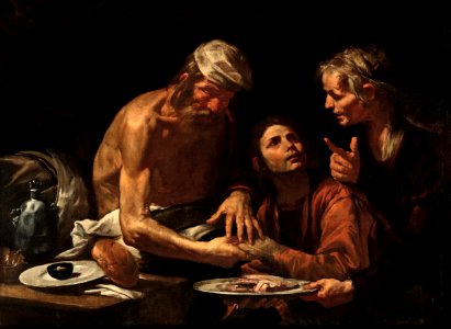 Gioacchino Assereto - Isaac blessing Jacob