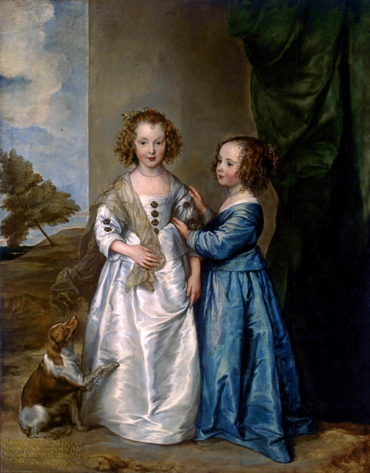 Anthony van Dyck - Portrait of Philadelphia and Elisabeth Wharton - WGA07426FXD