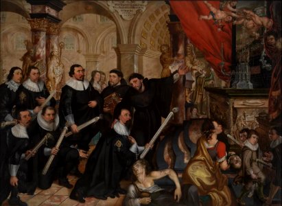 Wolfgang de Smet (Attr.) - The masters of the Brotherhood of the Sacrament of the Miracle of Leuven