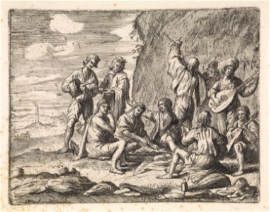 Cornelis de Wael - Picnic in the mountains