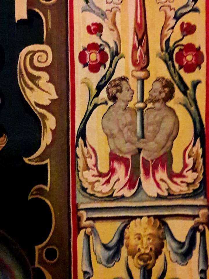 Flanders Tapestry with the coat of arms of Anna Catherine Constance Vasa (detail) 07