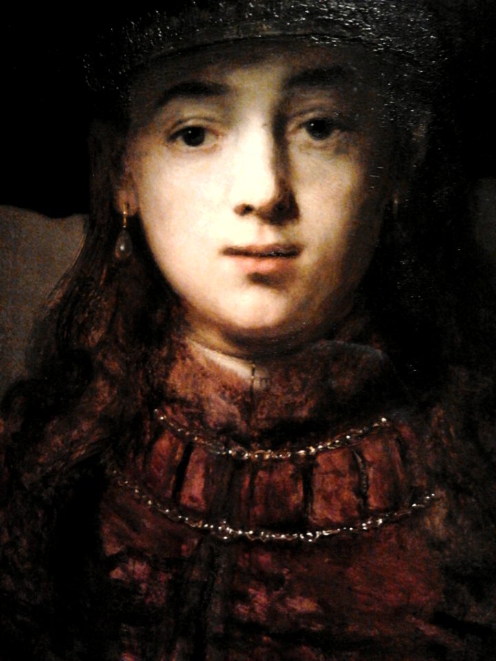 Rembrandt Girl in a Picture Frame (detail)