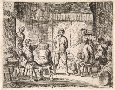 Cornelis de Wael - Peasants in an inn