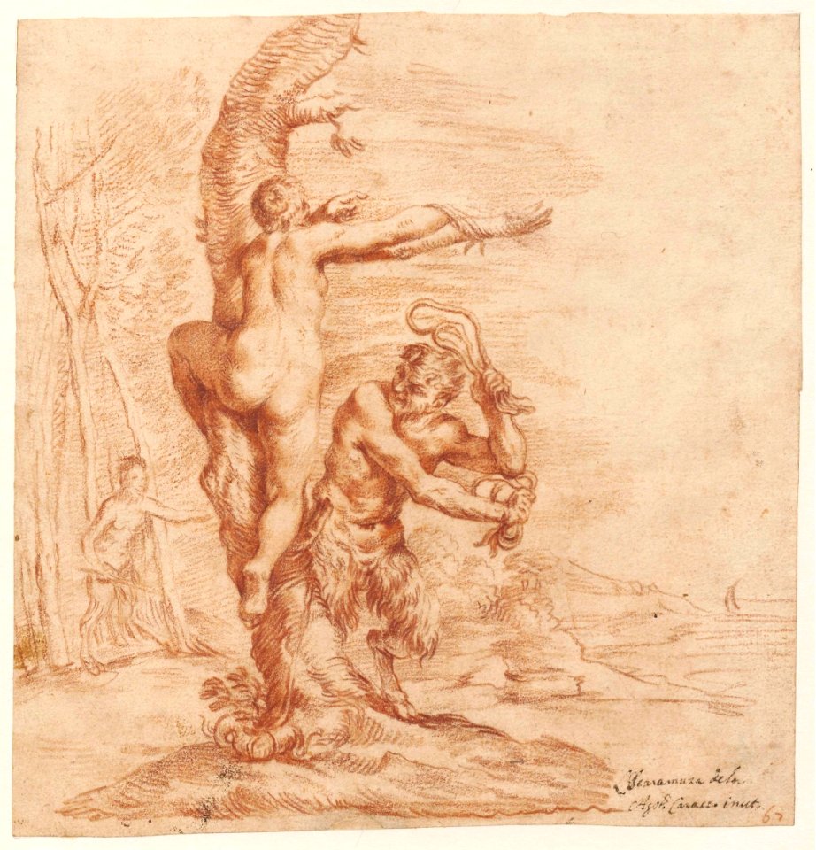 Scaramuccia Satyr whipping a nymph