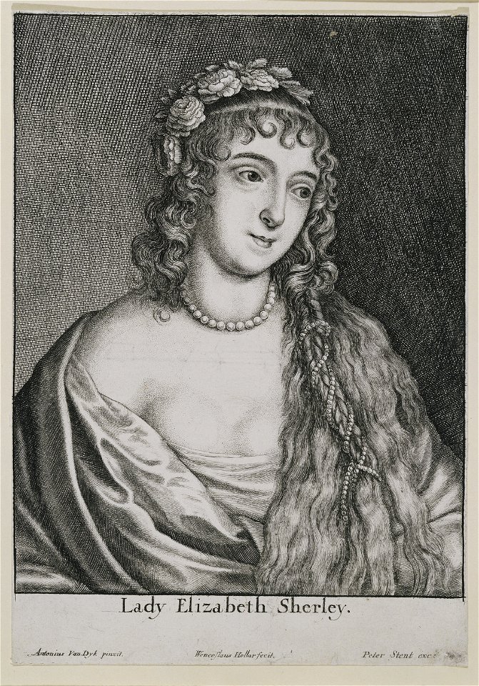 Lady Elizabeth Sherley (Teresia, Lady Shirley) - Wenceslaus Hollar