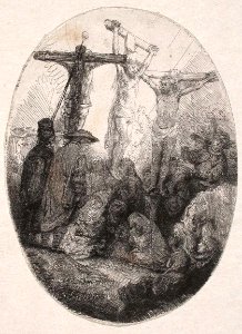 Rembrandt Crucifixion between two thieves