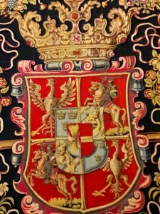 Flanders Tapestry with the coat of arms of Anna Catherine Constance Vasa (detail) 02