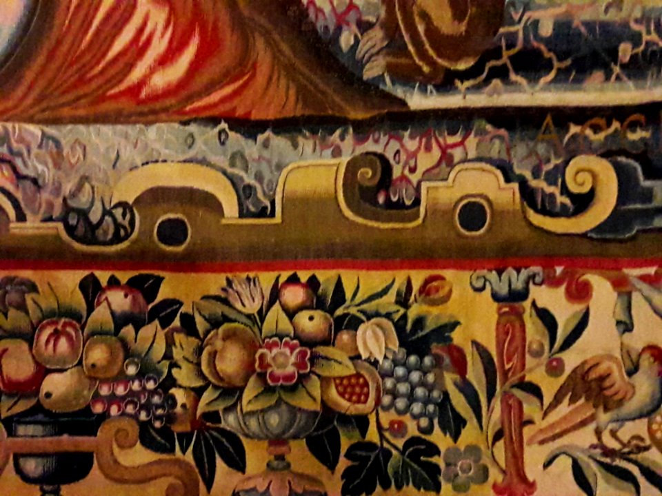 Flanders Tapestry with the coat of arms of Anna Catherine Constance Vasa (detail) 10