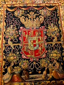 Flanders Tapestry with the coat of arms of Anna Catherine Constance Vasa (detail) 01