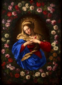 Sassoferrato Our Lady in a garland of roses
