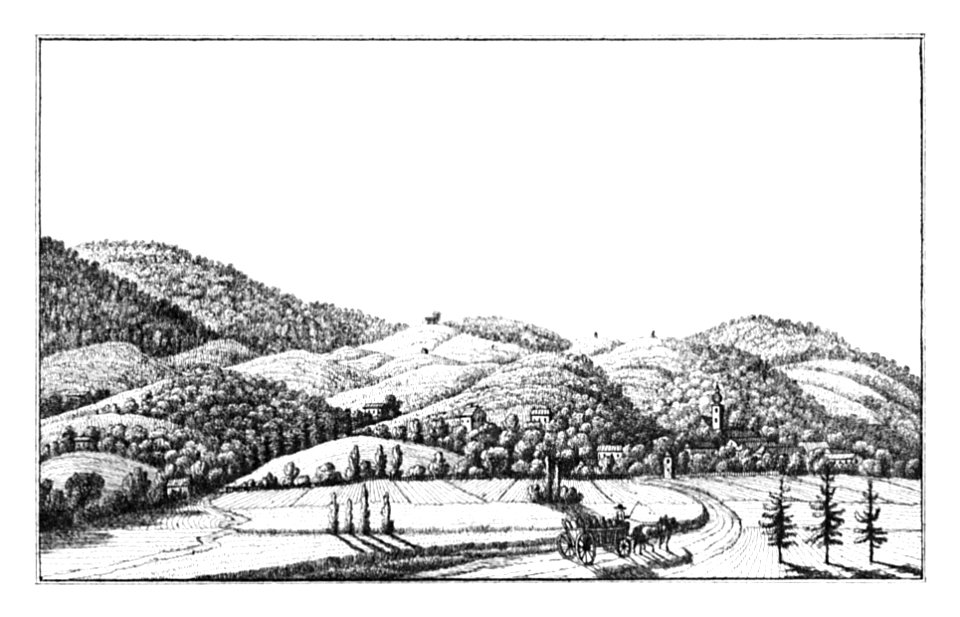 165 Lemberg, Limbus mit Berg Bacher - J.F.Kaiser Lithografirte Ansichten der Steiermark 1830