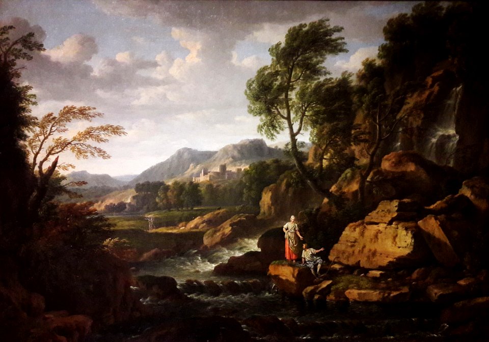 Dughet Landscape with a waterfall