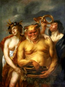 Jordaens Silenus and Bacchantes