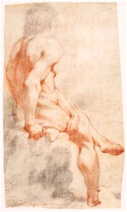 Scaramuccia Sitting male nude