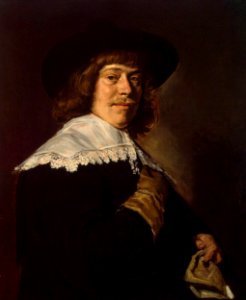 Frans Hals - Portrait of a Young Man Holding a Glove - WGA11160. Free illustration for personal and commercial use.