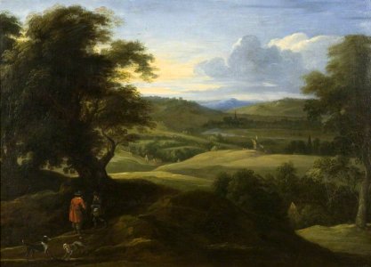Étienne Rendu - Landscape with hunters