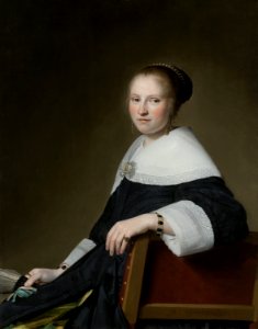 Johannes Verspronck.Portret van Maria Strijp. Free illustration for personal and commercial use.
